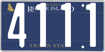 RI license plate 4111