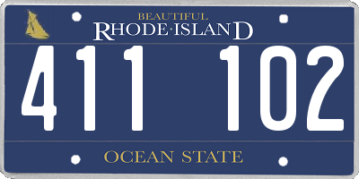 RI license plate 411102