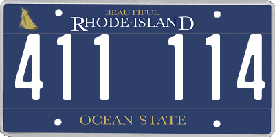 RI license plate 411114