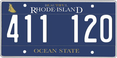 RI license plate 411120
