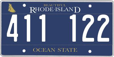 RI license plate 411122