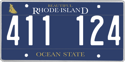 RI license plate 411124