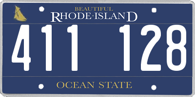 RI license plate 411128