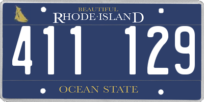 RI license plate 411129