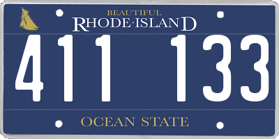 RI license plate 411133