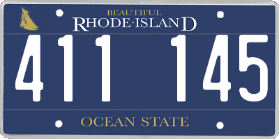 RI license plate 411145