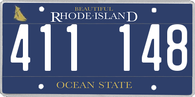 RI license plate 411148