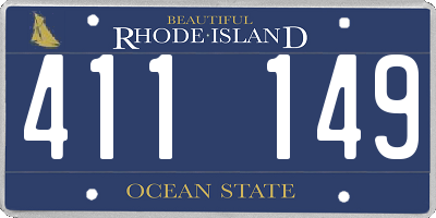 RI license plate 411149