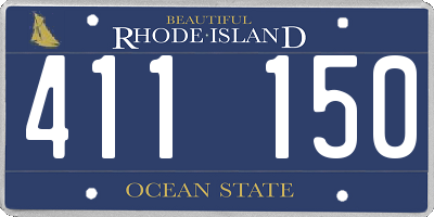 RI license plate 411150