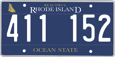 RI license plate 411152
