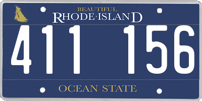RI license plate 411156