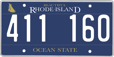 RI license plate 411160
