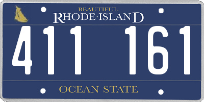 RI license plate 411161