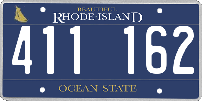 RI license plate 411162