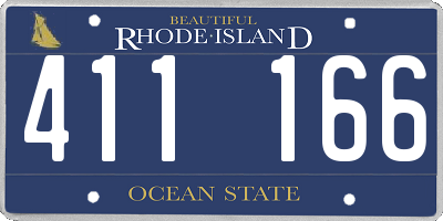 RI license plate 411166