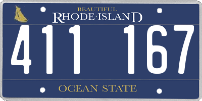 RI license plate 411167