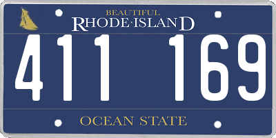 RI license plate 411169