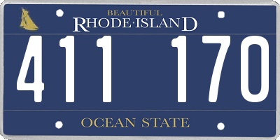RI license plate 411170