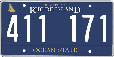 RI license plate 411171