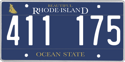 RI license plate 411175