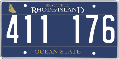 RI license plate 411176