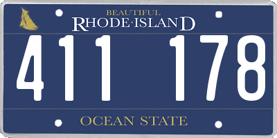 RI license plate 411178