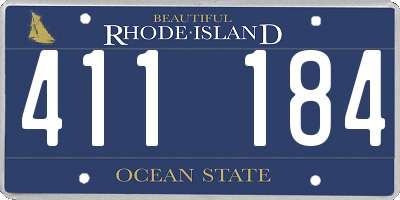 RI license plate 411184