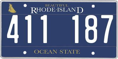 RI license plate 411187
