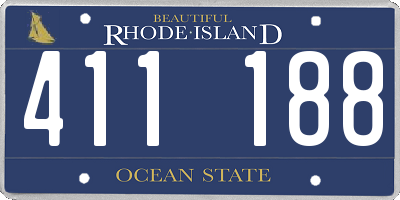 RI license plate 411188