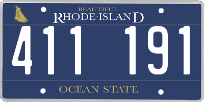RI license plate 411191
