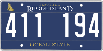 RI license plate 411194