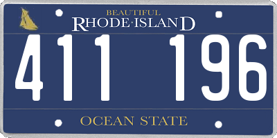 RI license plate 411196