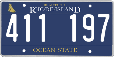 RI license plate 411197