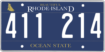 RI license plate 411214