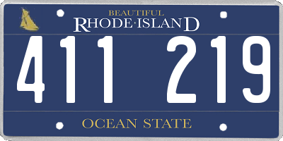 RI license plate 411219