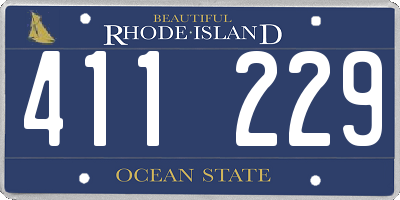 RI license plate 411229