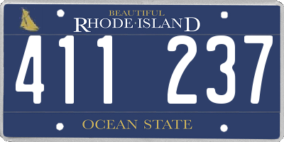 RI license plate 411237