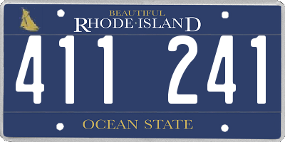 RI license plate 411241