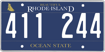 RI license plate 411244