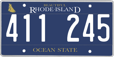 RI license plate 411245