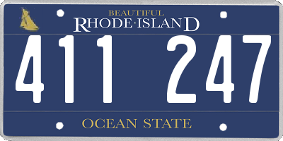 RI license plate 411247