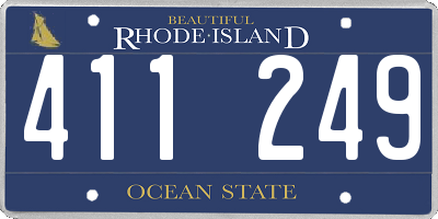 RI license plate 411249