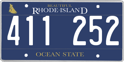 RI license plate 411252
