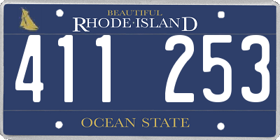 RI license plate 411253