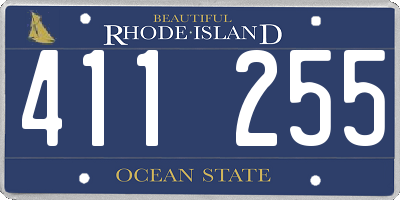 RI license plate 411255