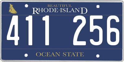 RI license plate 411256
