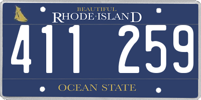 RI license plate 411259