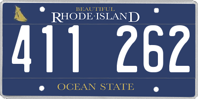RI license plate 411262