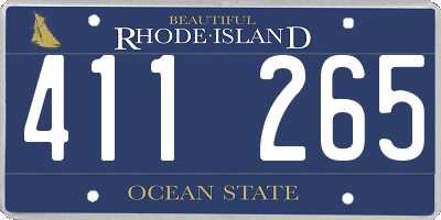 RI license plate 411265