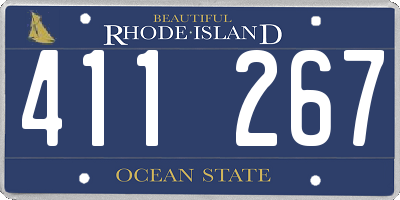 RI license plate 411267
